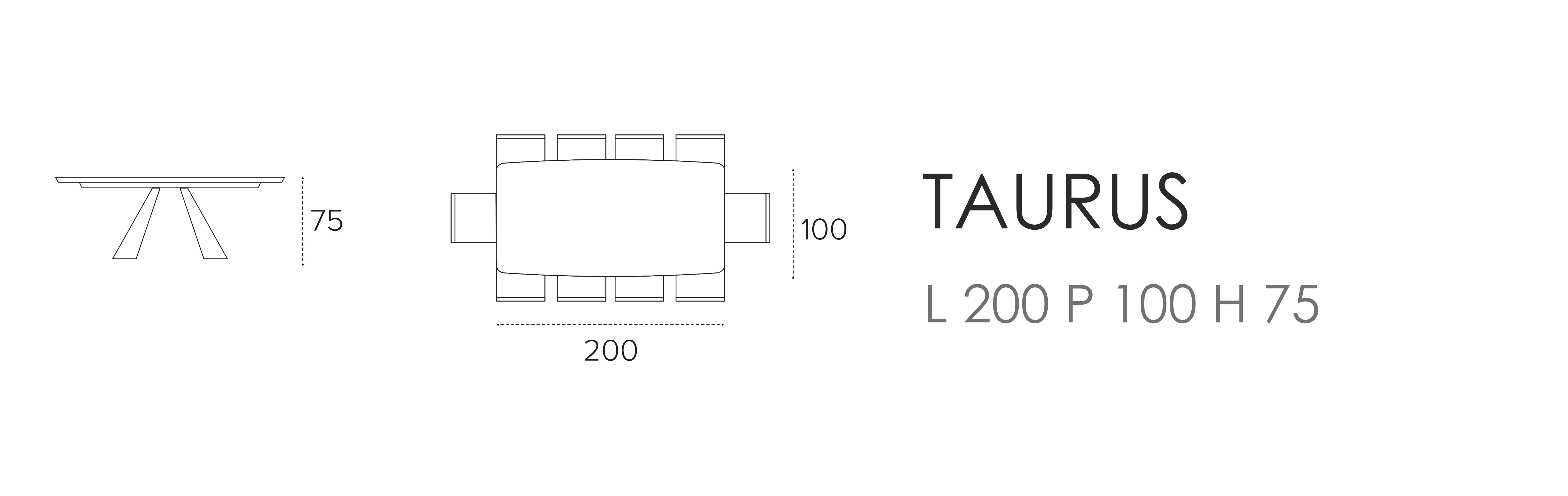 Taurus L 200 P 100 H 75 (скругленный угол)