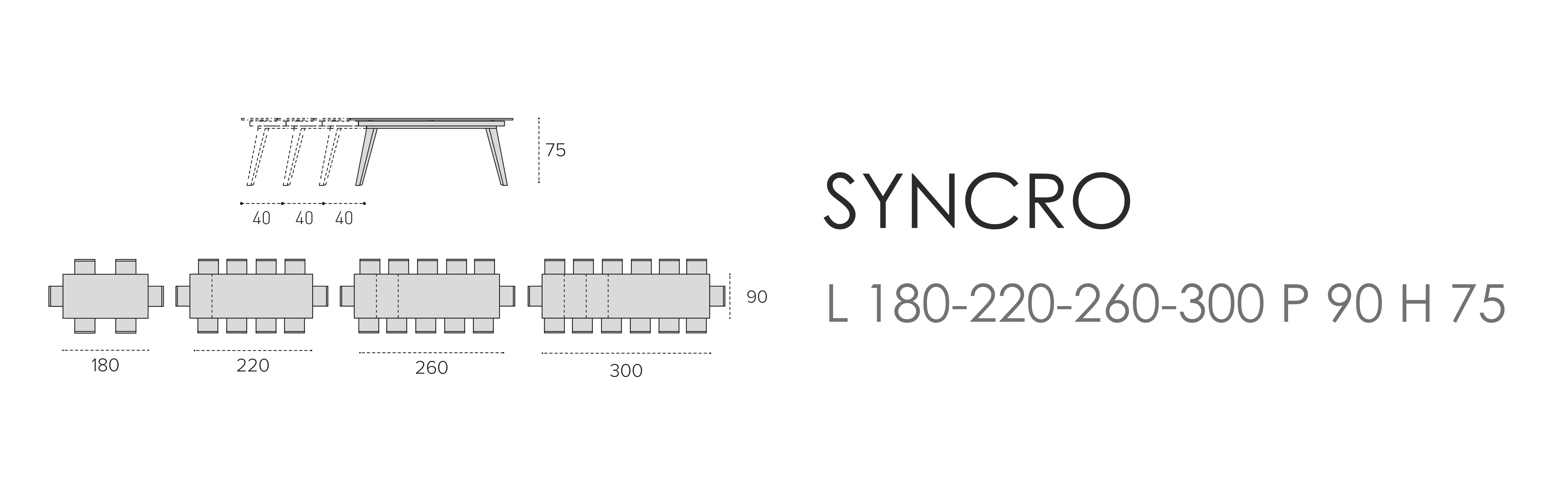 Syncro L 180-220-260-300 P 90 H 75