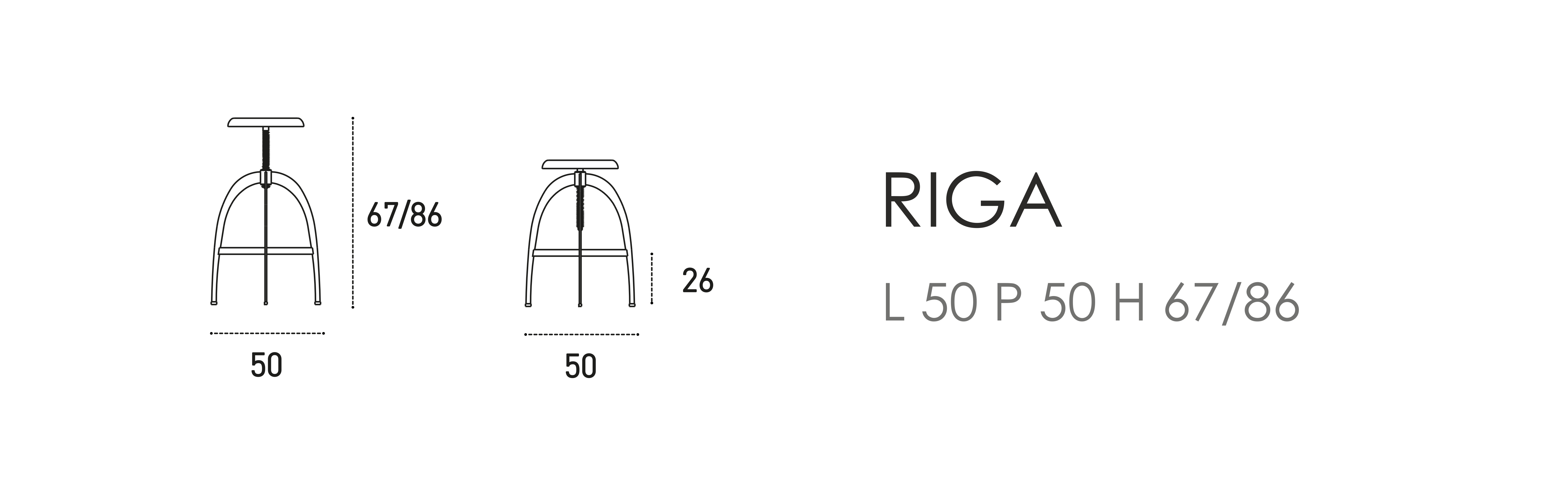Riga L 50 P 50 H 67/86