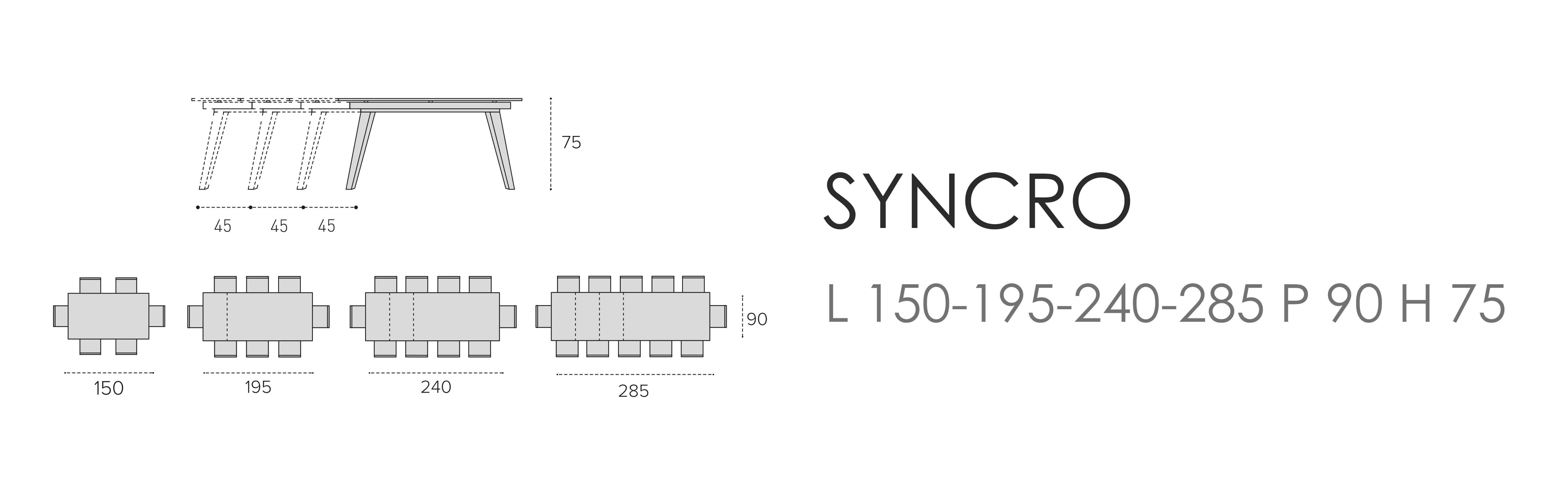 Syncro L 150-195-240-285 P 90 H 75