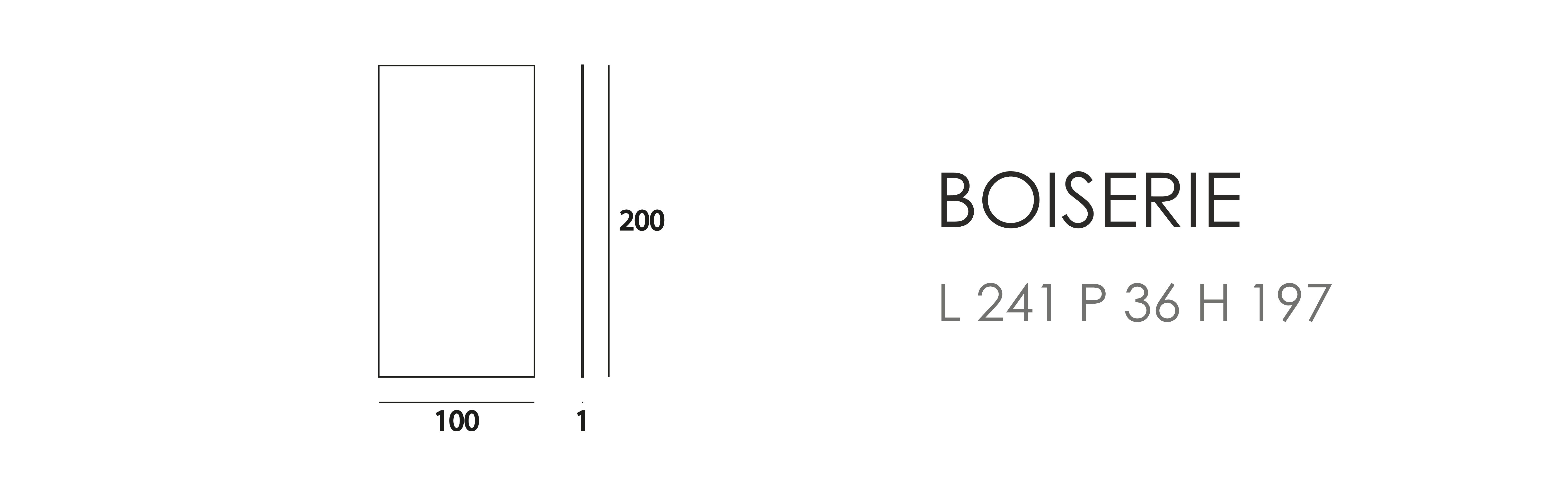 Boiserie L 100 P 1 H 200