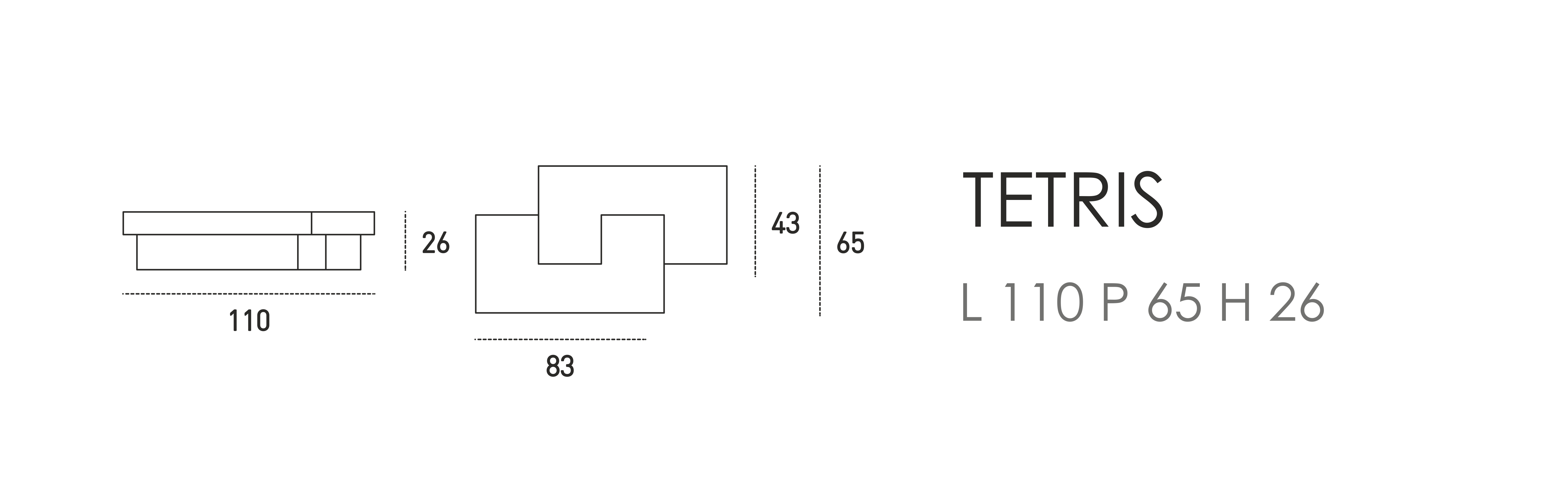 Tetris L 110 P 65 H 26