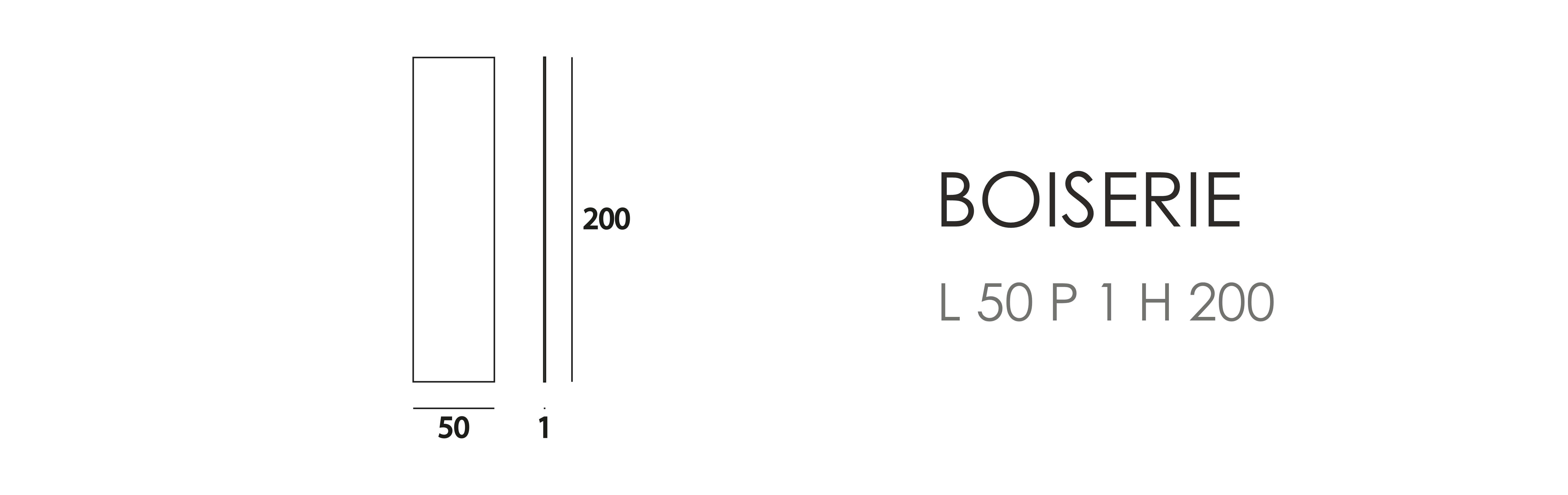 Boiserie L 50 P 1 H 200